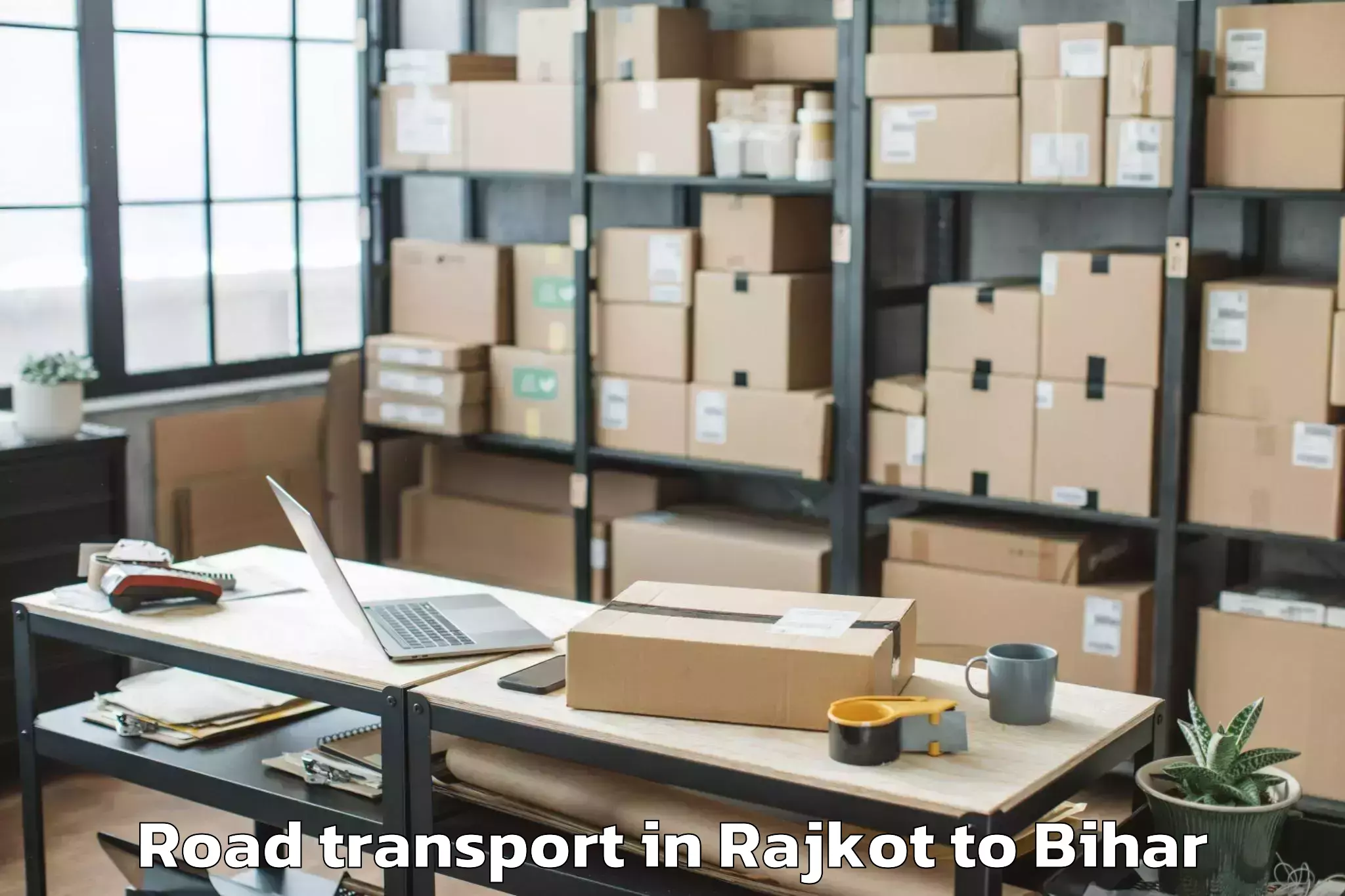 Trusted Rajkot to Lauria Nandangarh Road Transport